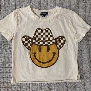 Originality Kids Cream Smiley Face Tee